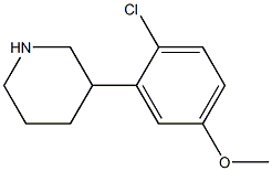 3-(2-chloro-5-methoxyphenyl)piperidine,,结构式