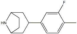3-(3-fluoro-4-methylphenyl)-8-azabicyclo[3.2.1]octane 结构式