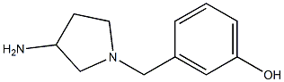 3-[(3-aminopyrrolidin-1-yl)methyl]phenol,,结构式