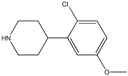 4-(2-chloro-5-methoxyphenyl)piperidine,,结构式