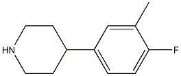 4-(4-fluoro-3-methylphenyl)piperidine Struktur