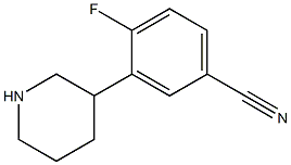 4-fluoro-3-piperidin-3-ylbenzonitrile|