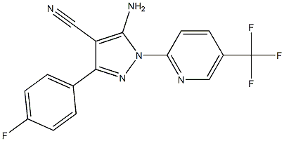 5-amino-3-(4-fluorophenyl)-1-[5-(trifluoromethyl)pyridin-2-yl]-1H-pyrazole-4-carbonitrile|