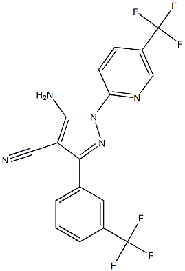 5-amino-3-[3-(trifluoromethyl)phenyl]-1-[5-(trifluoromethyl)pyridin-2-yl]-1H-pyrazole-4-carbonitrile 结构式