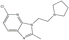 5-chloro-2-methyl-3-(2-pyrrolidin-1-ylethyl)-3H-imidazo[4,5-b]pyridine,,结构式