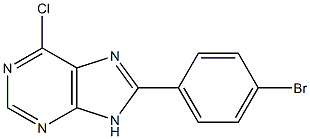 8-(4-bromophenyl)-6-chloro-9H-purine Struktur