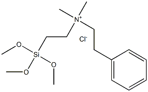 N-(2-TRIMETHOXYSILYLETHYL)PHENYLMETHYL-N,N,N-TRIMETHYLAMMONIUM CHLORIDE: 60% IN METHANOL Structure