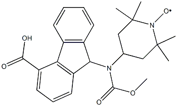 2,2,6,6-TETRAMETHYLPIPERIDINE-N-OXYL-4-(9-FLUORENYLMETHYLOXYCARBONYL-AMINO)-4-CARBOXYLIC ACID Struktur