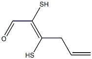 E-丙烯醛基烯丙基二硫化物, , 结构式