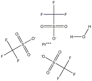 PRASEODYMIUM(III) TRIFLUOROMETHANESULFONATE HYDRATE Struktur