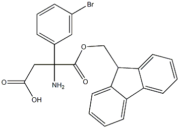 FMOC-3-AMINO-3-(3-BROMOPHENYL)-PROPIONIC ACID,,结构式