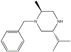 (2S,5R)-1-BENZYL-2-METHYL-5-(PROPAN-2-YL)PIPERAZINE,,结构式