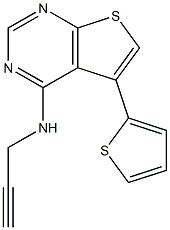 N4-PROP-2-YNYL-5-(2-THIENYL)THIENO[2,3-D]PYRIMIDINE-4-AMINE,,结构式