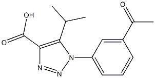 1-(3-Acetyl-phenyl)-5-isopropyl-1H-[1,	2,	3]triazole-4-carboxylic	acid Structure