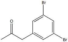 3,5-DIBROMOPHENYLACETONE 化学構造式