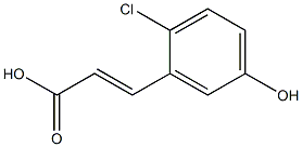 2-CHLORO-5-HYDROXYCINNAMIC ACID 结构式