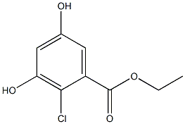 2-CHLORO-3,5-DIHYDROXYBENZOIC ACID ETHYL ESTER 结构式