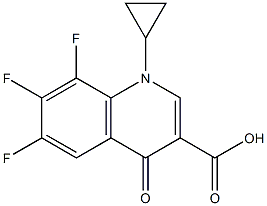 1-CYCLOPROPYL -6,7,8-TRIFLUORO-1,4-DIHYDRO-4-OXOQUINOLINE-3-CARBOXYLIC ACID Structure