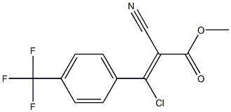 3-CHLORO-2-CYANO-3-[4-(TRIFLUOROMETHYL)PHENYL]-2-PROPENOICACIDMETHYLESTER Struktur