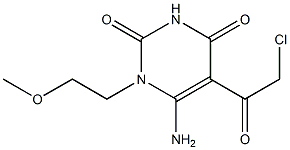6-AMINO-5-(CHLOROACETYL)-1-(2-METHOXYETHYL)PYRIMIDINE-2,4(1H,3H)-DIONE 结构式