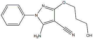 5-AMINO-3-(3-HYDROXYPROPOXY)-1-PHENYL-1H-PYRAZOLE-4-CARBONITRILE 结构式
