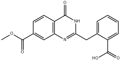 2-{[7-(METHOXYCARBONYL)-4-OXO-3,4-DIHYDROQUINAZOLIN-2-YL]METHYL}BENZOIC ACID Struktur