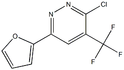 3-CHLORO-6-(2-FURYL)-4-(TRIFLUOROMETHYL)PYRIDAZINE Structure