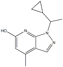 1-(1-CYCLOPROPYLETHYL)-4-METHYL-1H-PYRAZOLO[3,4-B]PYRIDIN-6-OL Structure