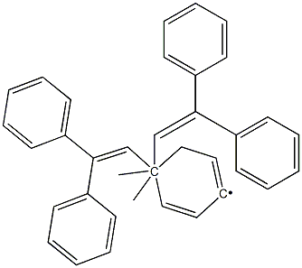 4,4-BIS(2,2-DIPHENYL-ETHEN-1-YL)-4,4-DIMETHYLPHENYL,,结构式