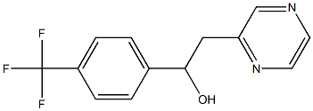 2-PYRAZIN-2-YL-1-(4-TRIFLUOROMETHYLPHENYL)ETHANOL 97% 化学構造式