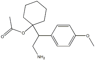 1-[2-AMINO-1-(P-METHOXYPHENYL)ETHYL]CYCLOHEXANOL ACETATE 结构式