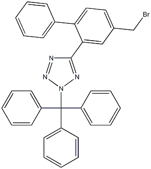 2-TRIPHENYLMETHYL-5-(4-BROMOMETHYL -1,1-BIPHENYL-2 YL) TETRAZOLE Struktur