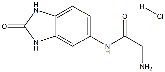 2-AMINO-N-(2-OXO-2,3-DIHYDRO-1H-BENZIMIDAZOL-5-YL)ACETAMIDE HYDROCHLORIDE 结构式