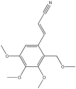 3,4,5-TRIMETHOXY-2-(METHOXYMETHYL)CINNAMONITRILE, 98.5% LIGHT YELLOW GRANULAR CRYSTAL Structure
