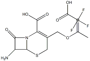 3-ACETOXYMETHYL-7-AMINO-8-OXO-5-THIA-1-AZA-BICYCLO[4.2.0]OCT-2-ENE-2-CARBOXYLIC ACID TRIFLUOROACETAT,,结构式