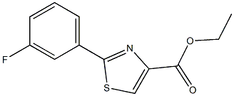2-(3-FLUOROPHENYL)THIAZOLE-4-CARBOXYLIC ACID ETHYL ESTER, 95+% Structure