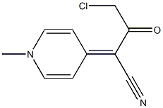 4-CHLORO-2-(1-METHYLPYRIDIN-4(1H)-YLIDENE)-3-OXOBUTANENITRILE 化学構造式