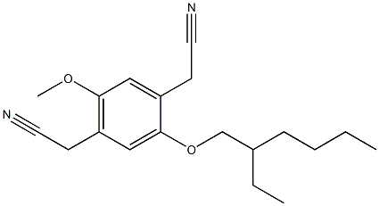 [4-Cyanomethyl-2-(2-ethyl-hexyloxy)-5-methoxy-phenyl]-acetonitrile,,结构式