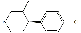 4-((3R,4S)-3-METHYLPIPERIDIN-4-YL)PHENOL Struktur
