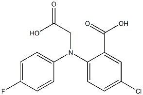 N-4-FLUOROPHENYL-N-(4-CHLORO-2-CARBOXY-PHENYL)GLYCIINE Structure