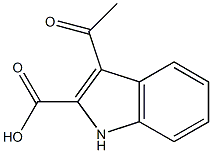3-アセチル-1H-インドール-2-カルボン酸 化学構造式