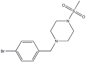 (4-BROMO-BENZYL)-4-METHANESULFONYL- PIPERAZINE 化学構造式