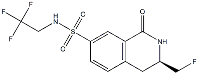 (R)-3-(FLUOROMETHYL)-1-OXO-N-(2,2,2-TRIFLUOROETHYL)-1,2,3,4-TETRAHYDROISOQUINOLINE-7-SULFONAMIDE,,结构式