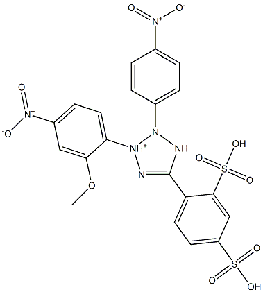2-(2-methoxy-4-nitrophenyl)-3-(4-nitrophenyl)-5-(2,4-disulfophenyl)-2H-tetrazolium Struktur