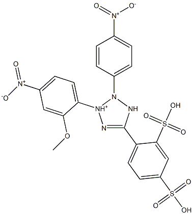 2-(2-methoxy-4-nitrophenyl)-3-(4-nitrophenyl)-5-(2,4-disulfophenyl)-2H-tetrazolium Structure