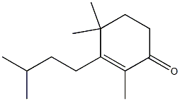 2,4,4-trimethyl-3-(3-methylbutyl)cyclohex-2-en-1-one Structure