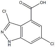 3,6-DICHLOROINDAZOLE-4-CARBOXYLIC ACID,,结构式