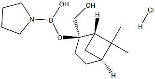 (1S, 2S, 3R, 5S)-PINANEDIOL PYRROLIDINE-2R-BORONATE HYDROCHLORIDE Struktur