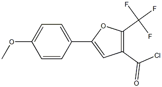 5-(4-METHOXYPHENYL)-2-(TRIFLUOROMETHYL)-3-FUROYL CHLORIDE 结构式