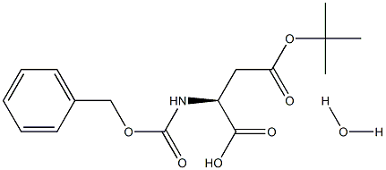 Z-ASPARTIC ACID 4-TERT-BUTYL ESTER H2O 结构式